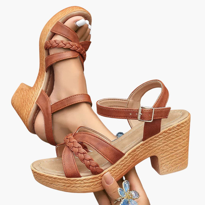 Sandalen Damen - Orthopädische Keilsandalen mit Fußbett
