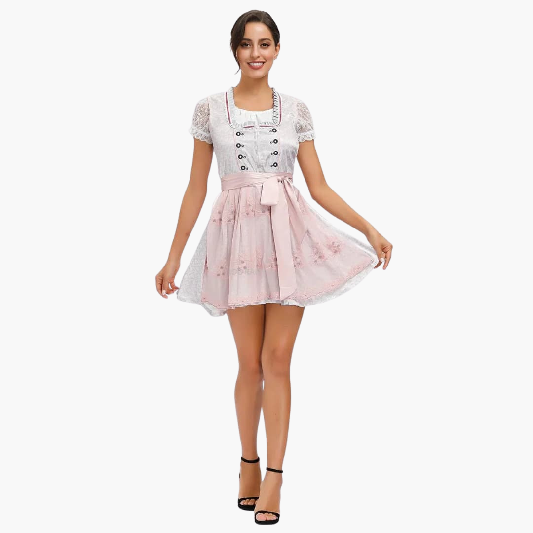 Dirndl kleid mit Spitzen­schürze für Damen - Oktoberfest 2025