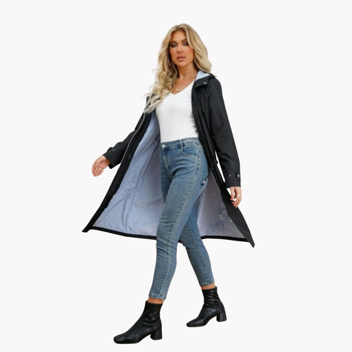 Kapuzen trenchcoat für Damen