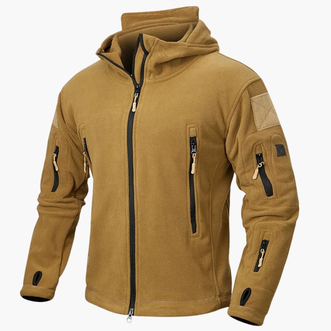 Herren-Kapuzenjacke mit Reißverschluss und mehreren Taschen