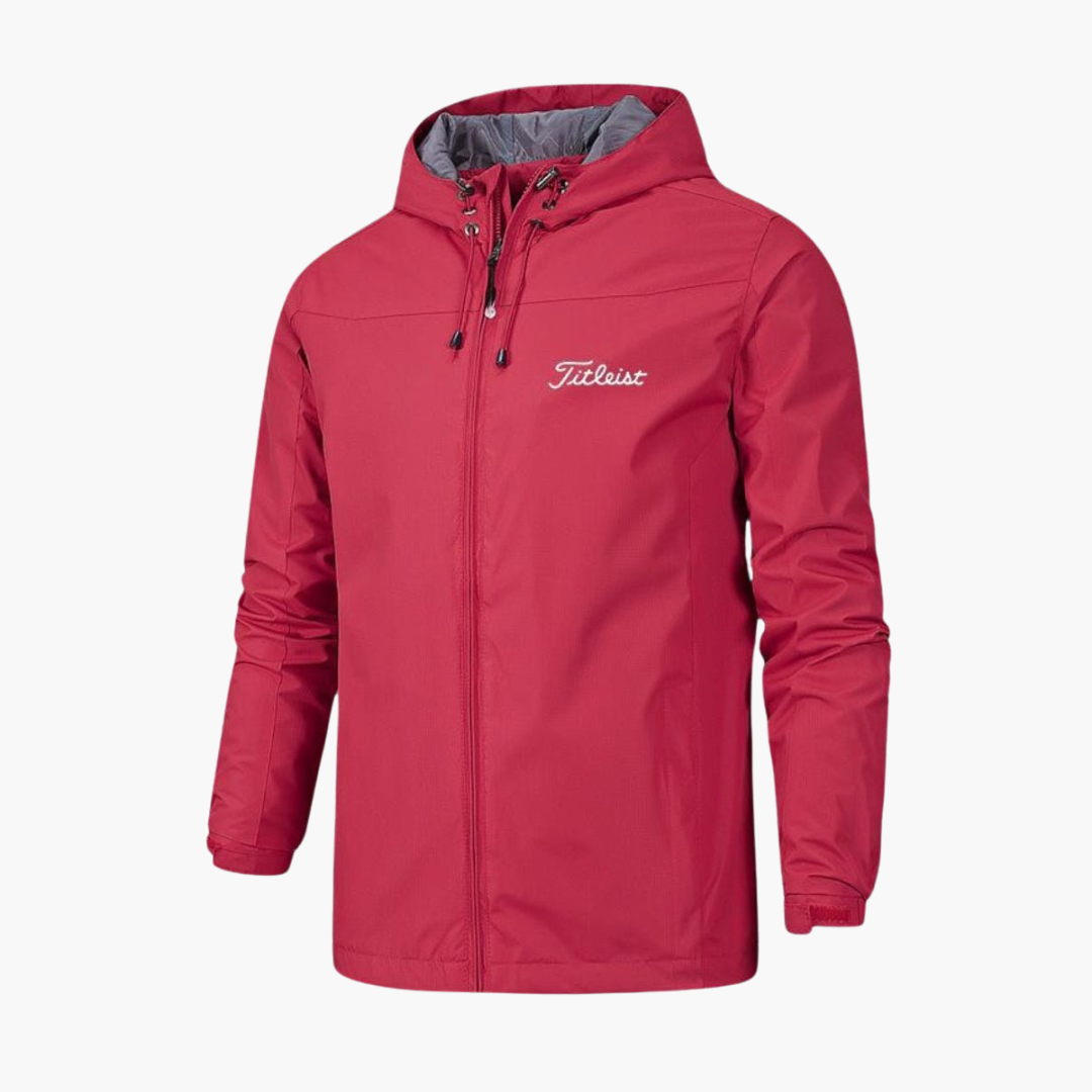 Herren Regenjacke mit Kapuze und Reißverschluss
