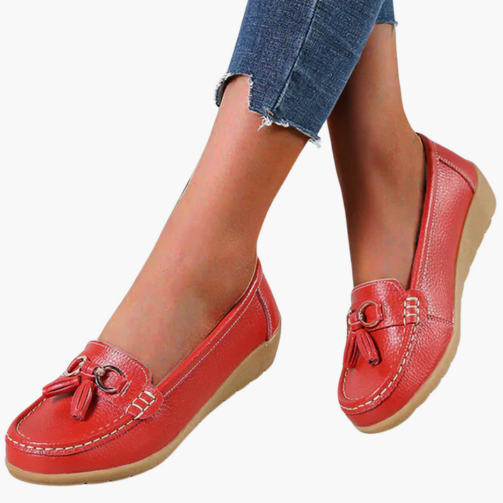 Loafer für Damen – Bequeme Mokassins mit Keilabsatz & Tasseln