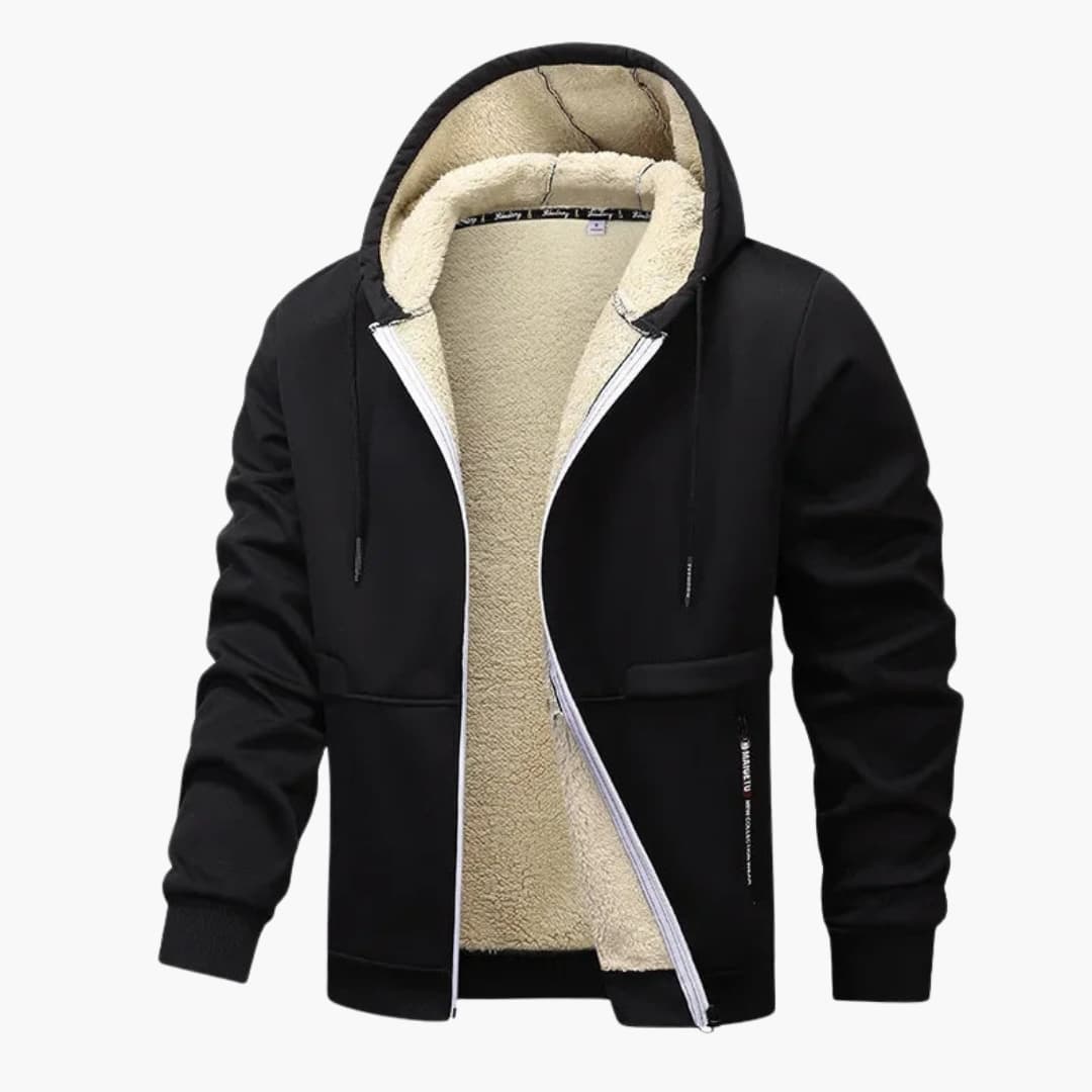 Herren Fleecejacke mit Reißverschluss und langen Ärmeln