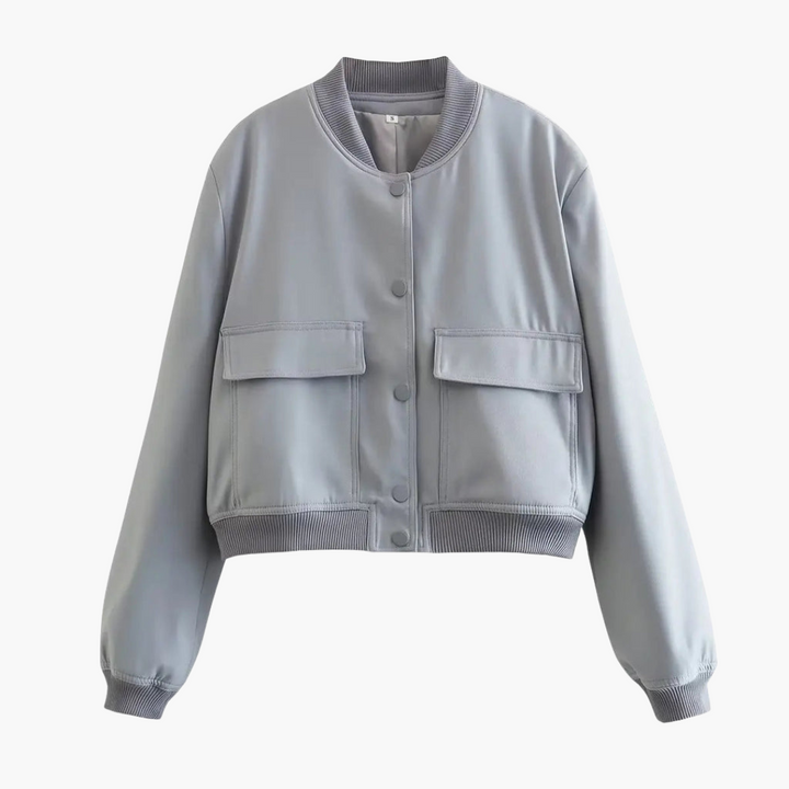 Damen Utility Bomberjacke mit großen Taschen