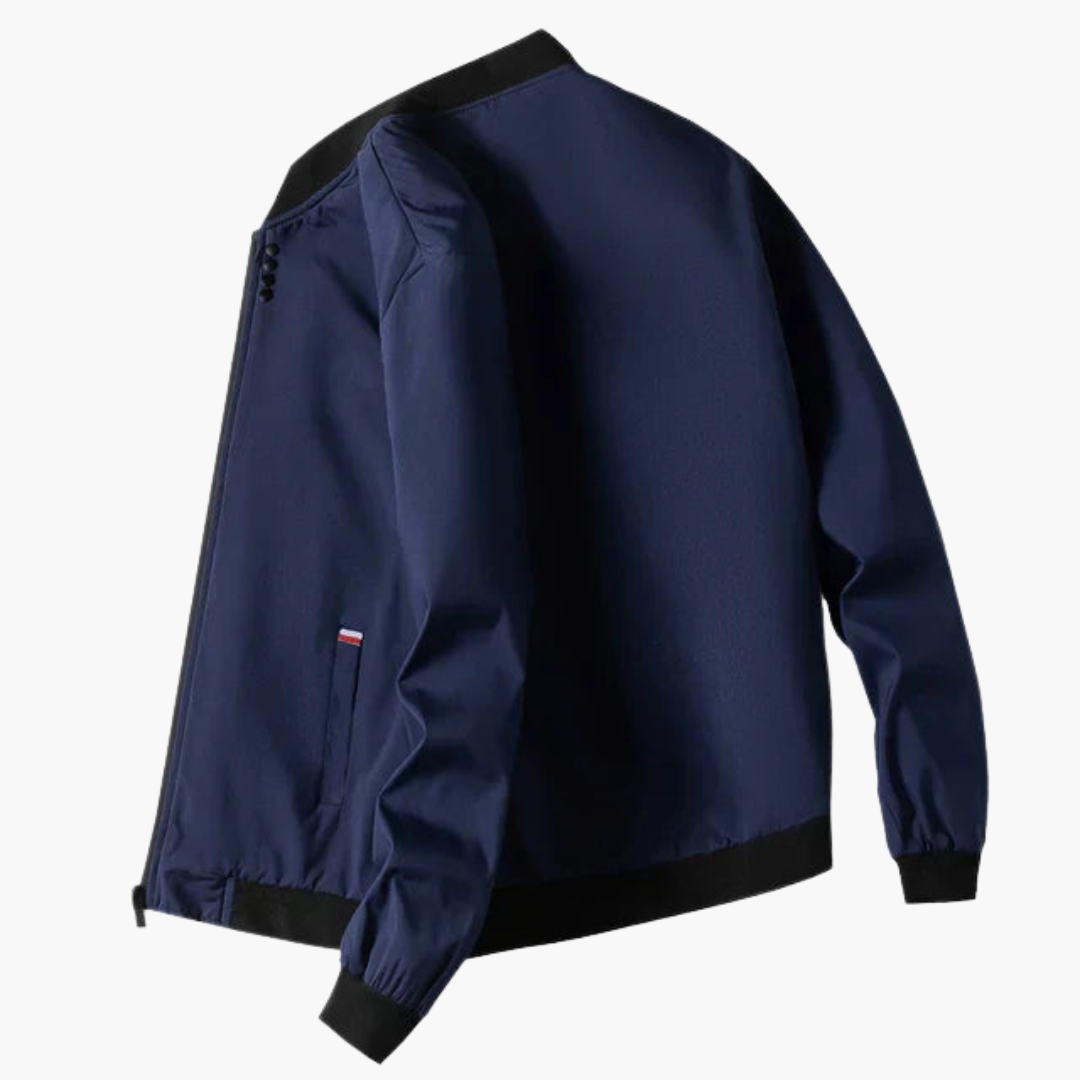 Herrenjacke mit Rippkragen und Taillentaschen