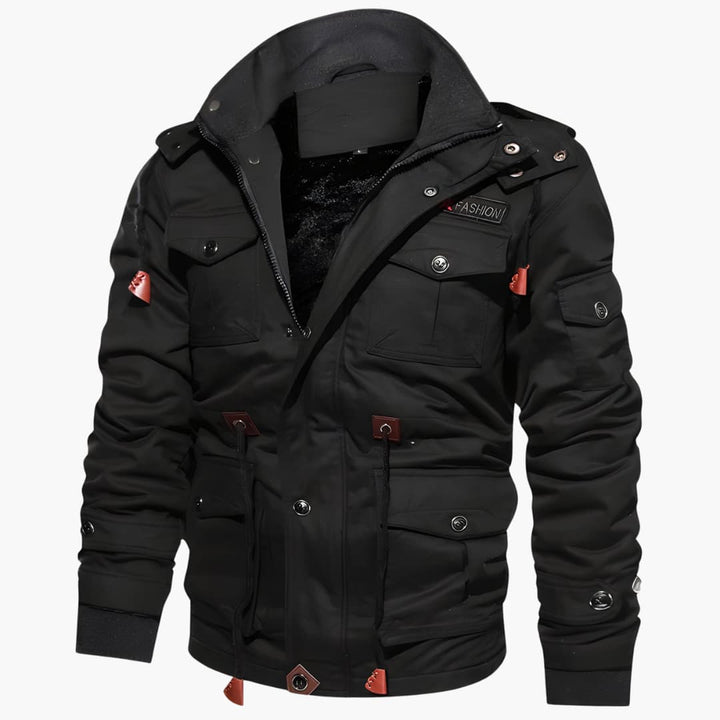 Herrenjacke mit Reißverschluss und mehreren Taschen