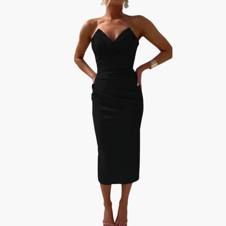 Elegantes trägerloses Kleid für Frauen - figurbetont und stilvoll
