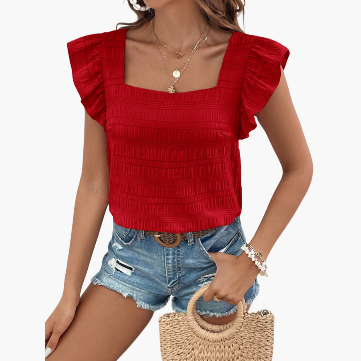 Bluse mit eckigem Ausschnitt für Damen – elegant & luftig