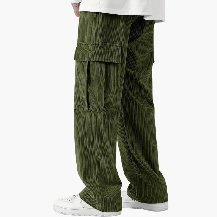 Herren Cordhose mit elastischem Bund und Seitentaschen