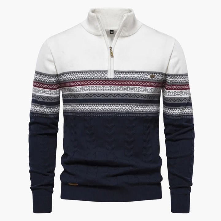 Herren pullover mit Reißverschluss am Halsausschnitt