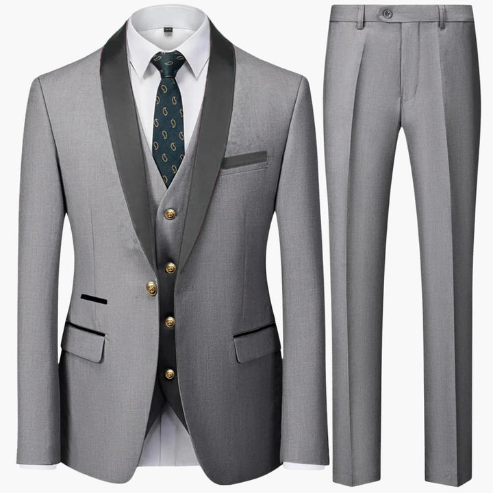 Herren Slim Fit Anzug dreiteilig für formelle Anlässe ganzjährig