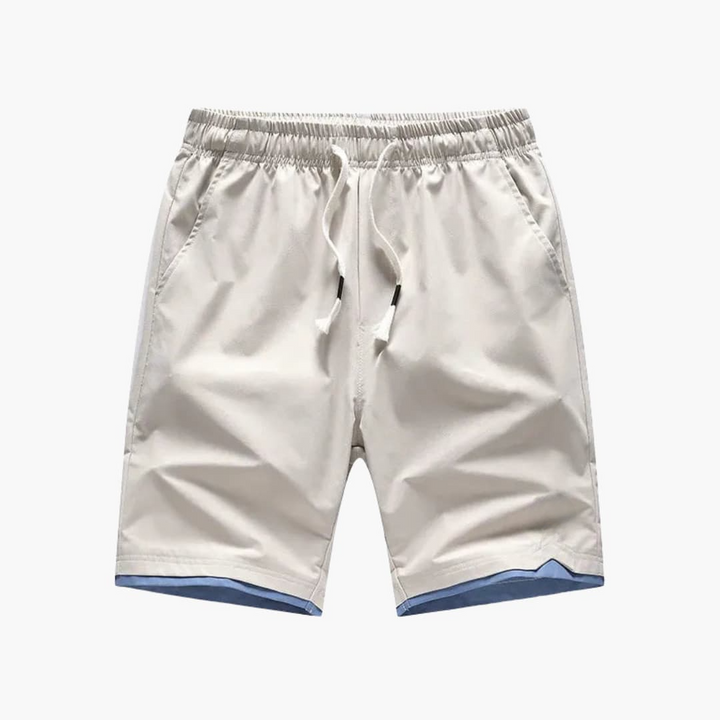 Herren Jogger Shorts mit Kordelzug und kontrastiertem Saum