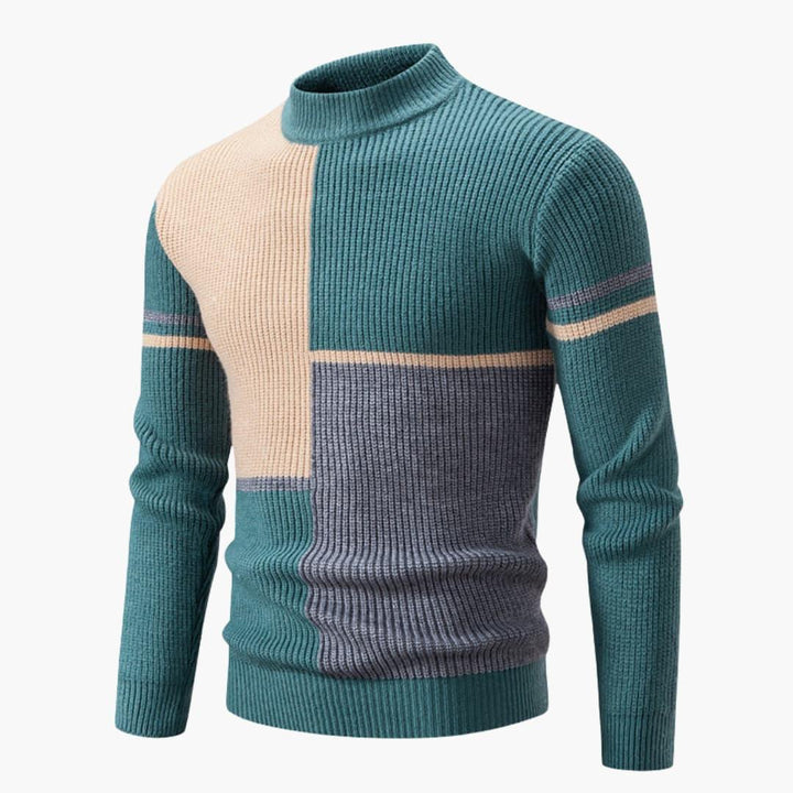 Vielseitiger Block-Design-Pullover für Männer - SchmiedeMode