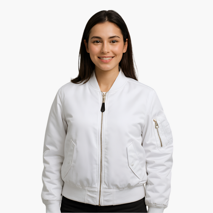 Damenjacke mit geripptem Kragen und Ärmeltasche