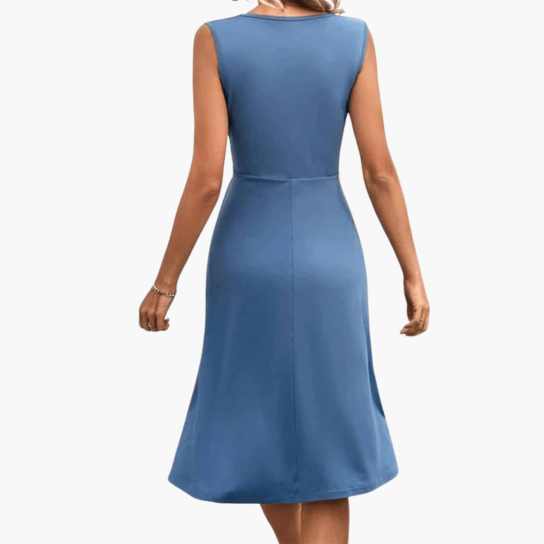 Stylisches ärmelloses Midi Sommerkleid für Frauen - SchmiedeMode