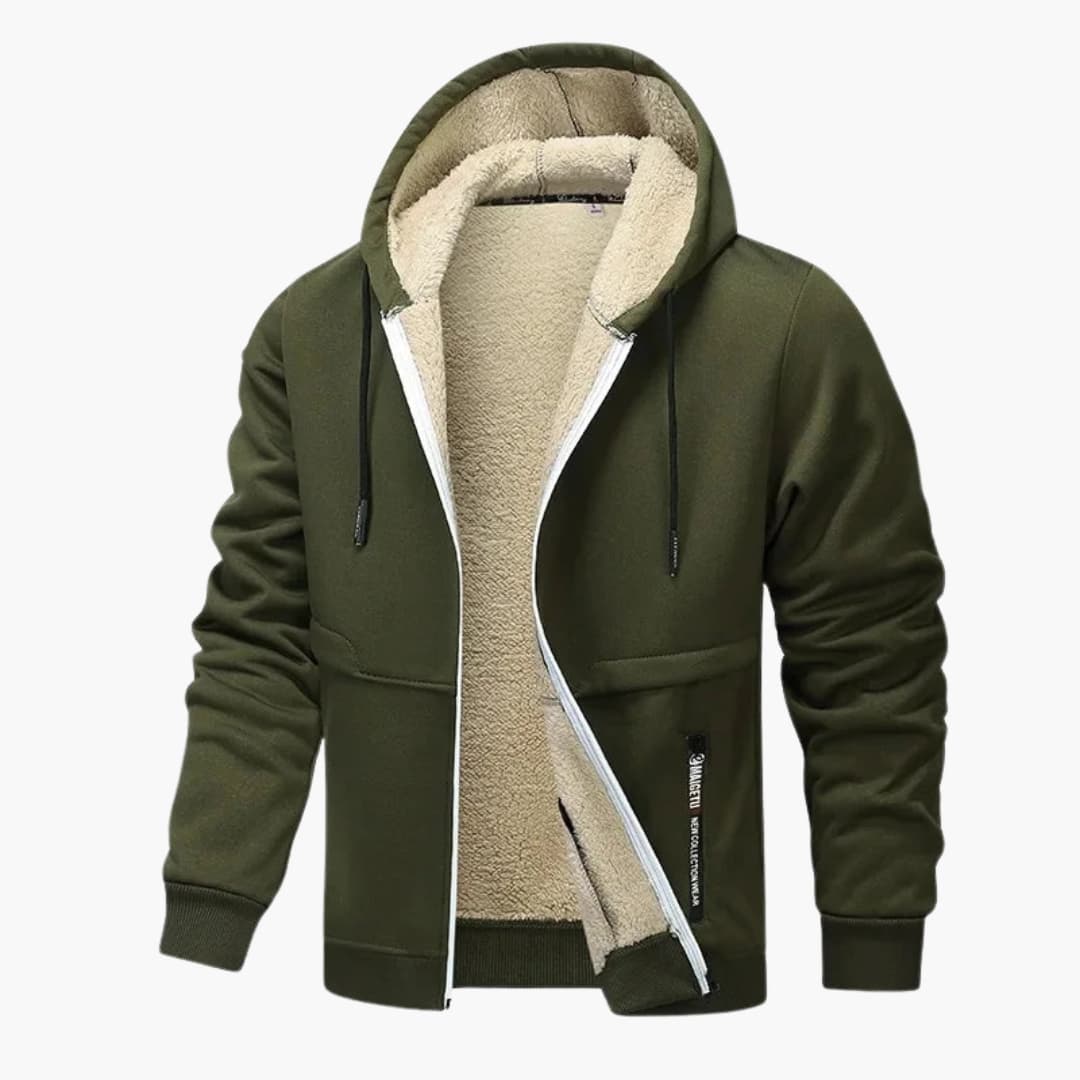 Herren Fleecejacke mit Reißverschluss und langen Ärmeln