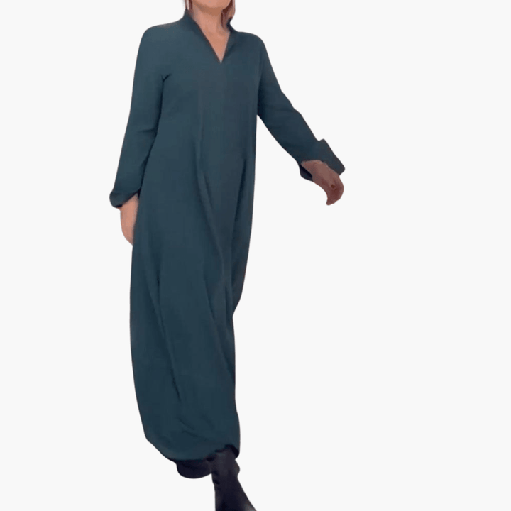 Elegantes, locker sitzendes, langes Kleid für Damen - SchmiedeMode