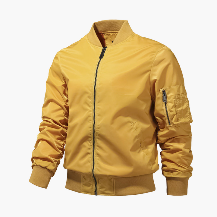 Herren Bomberjacke mit Reißverschluss und Ärmeltasche