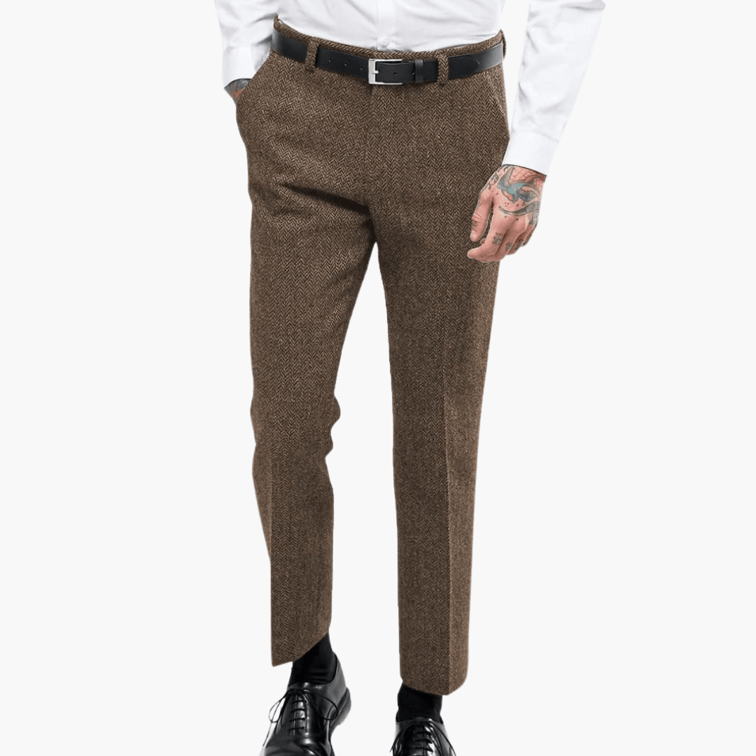 Klassische Slim Fit Vintage-Hosen für Männer - SchmiedeMode