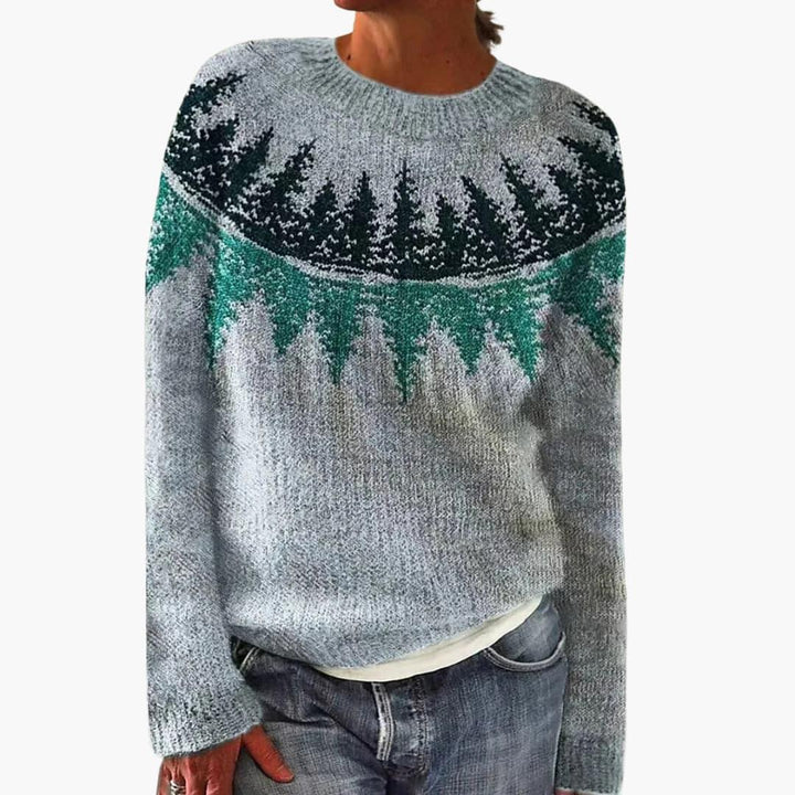 Warmer Pullover im nordischen Stil für Damen - SchmiedeMode