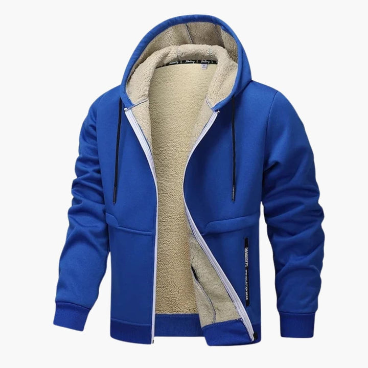 Herren Fleecejacke mit Reißverschluss und langen Ärmeln