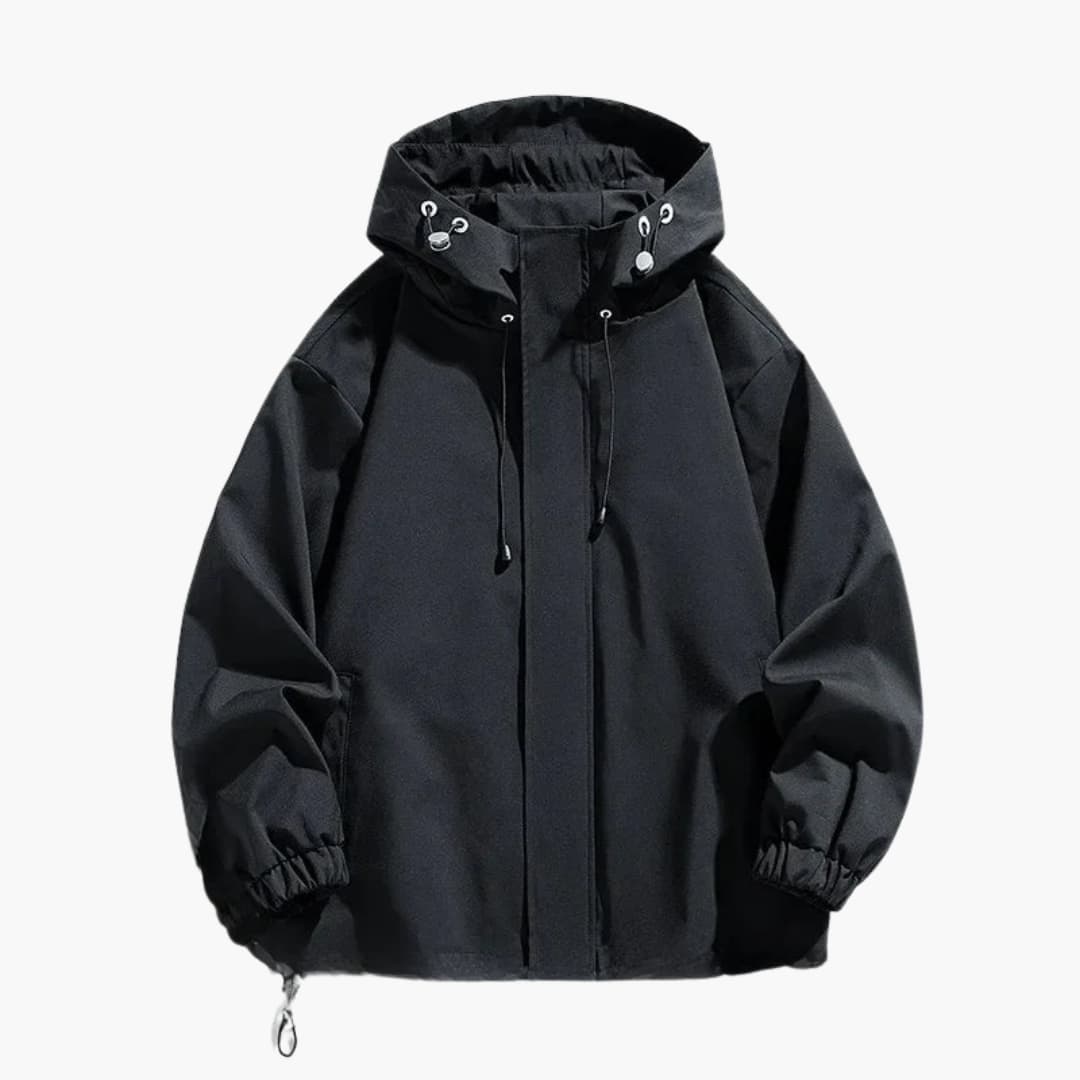 Herren Skijacke mit Kapuze und elastischem Saum