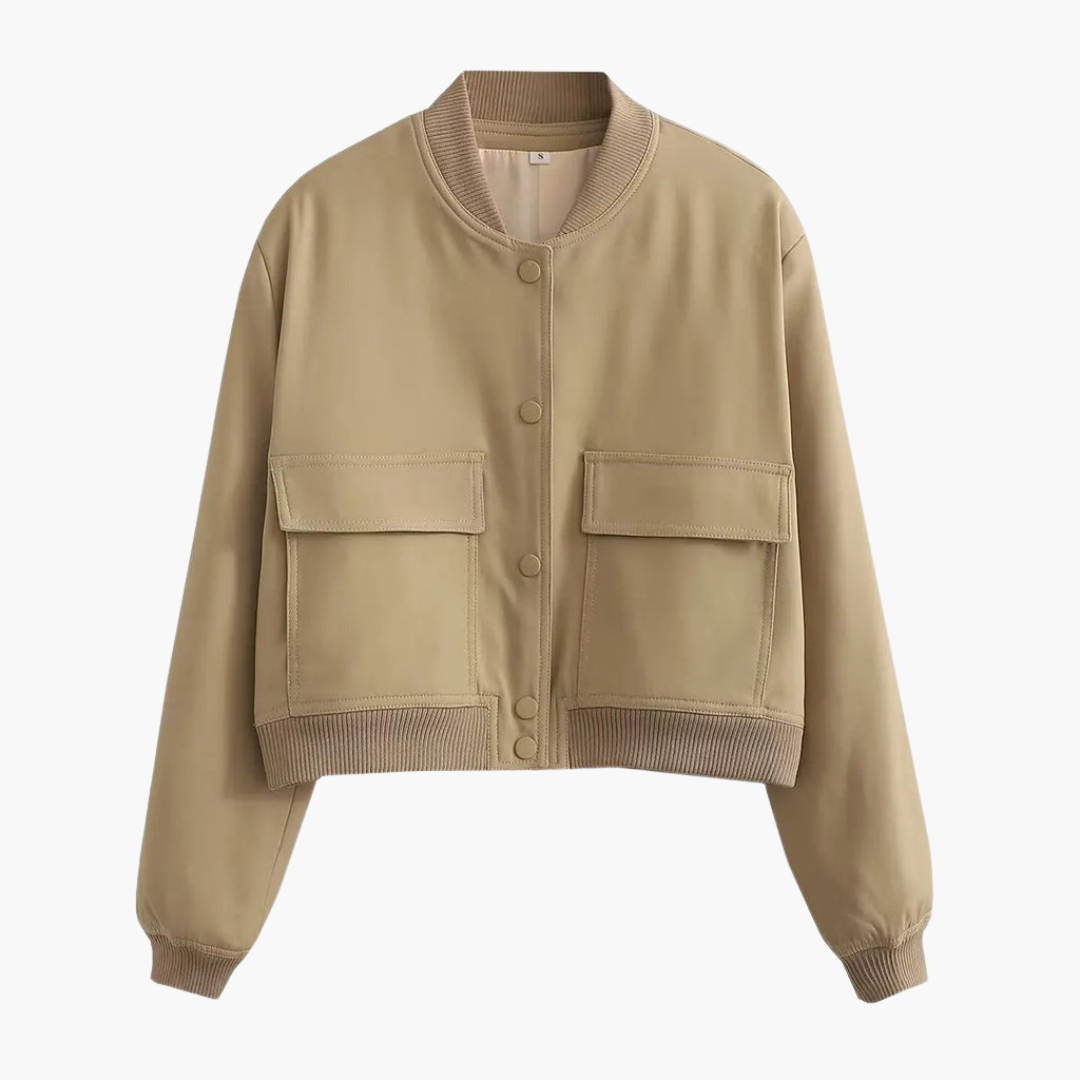 Damen Utility Bomberjacke mit großen Taschen