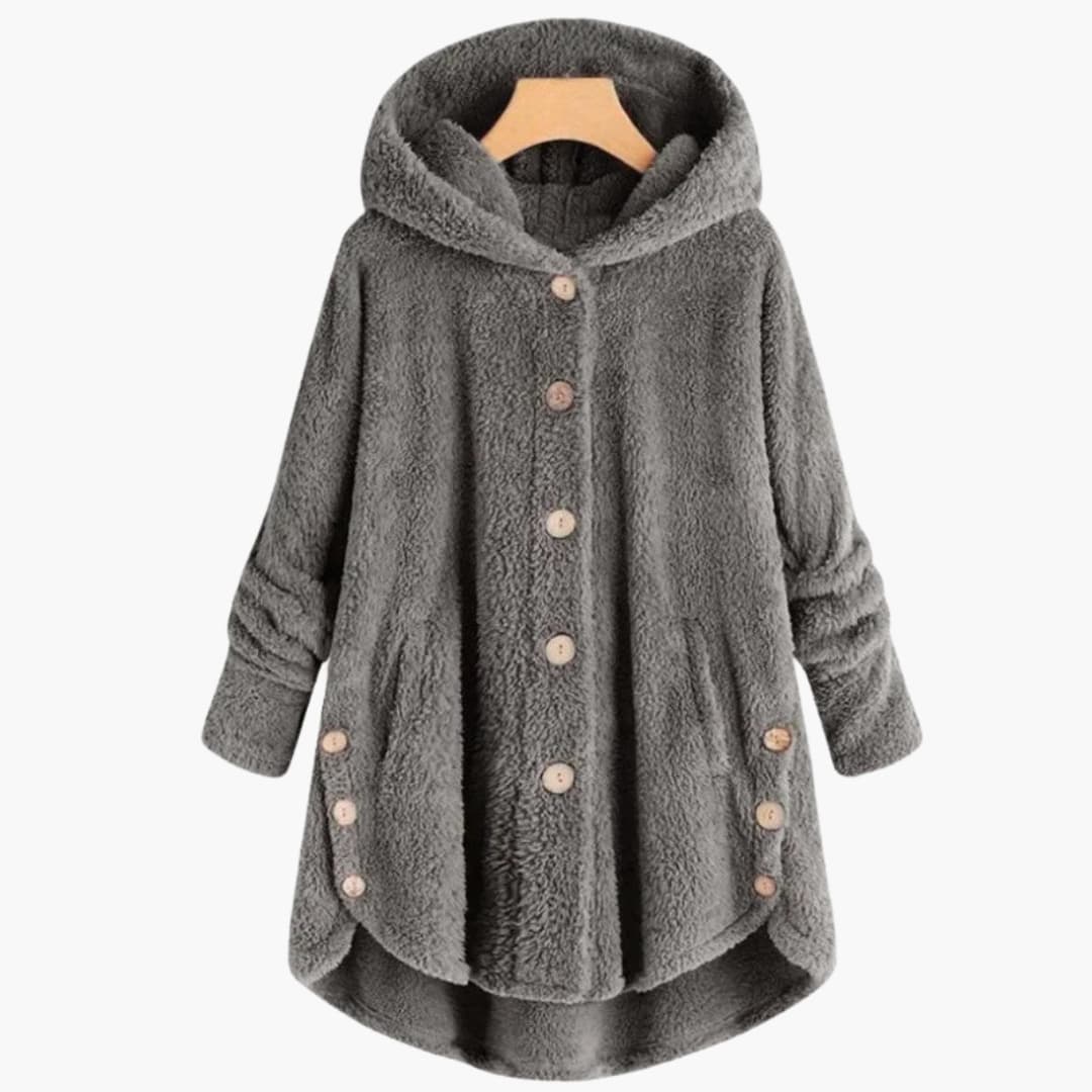 Damen jacke mit Kapuze und Knopfverschluss