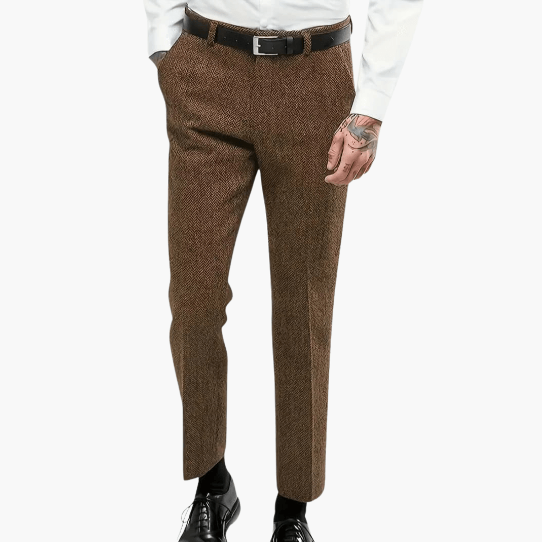 Klassische Slim Fit Vintage-Hosen für Männer - SchmiedeMode