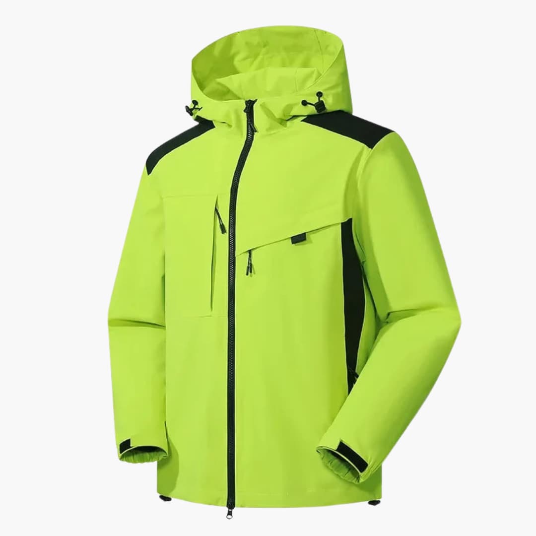 Herren Skijacke mit Kapuze und Reißverschlusstaschen