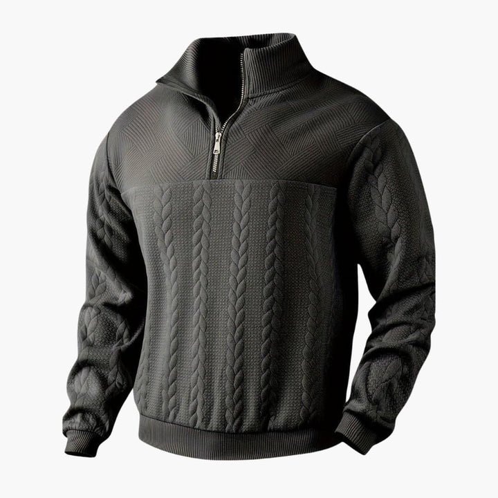 Warmer und stylischer Half-Zip Pullover für Männer - SchmiedeMode