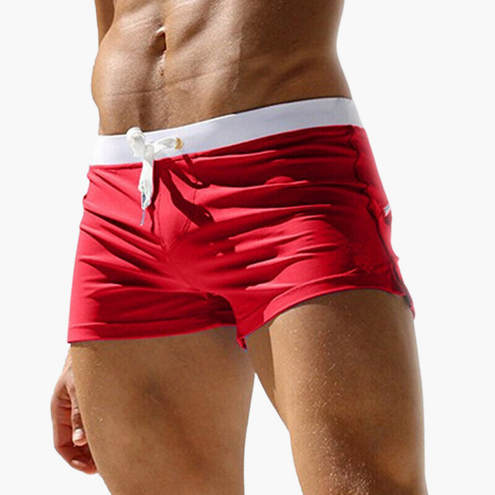 Kurze Badehose für Herren – Enganliegend mit Kordelzug