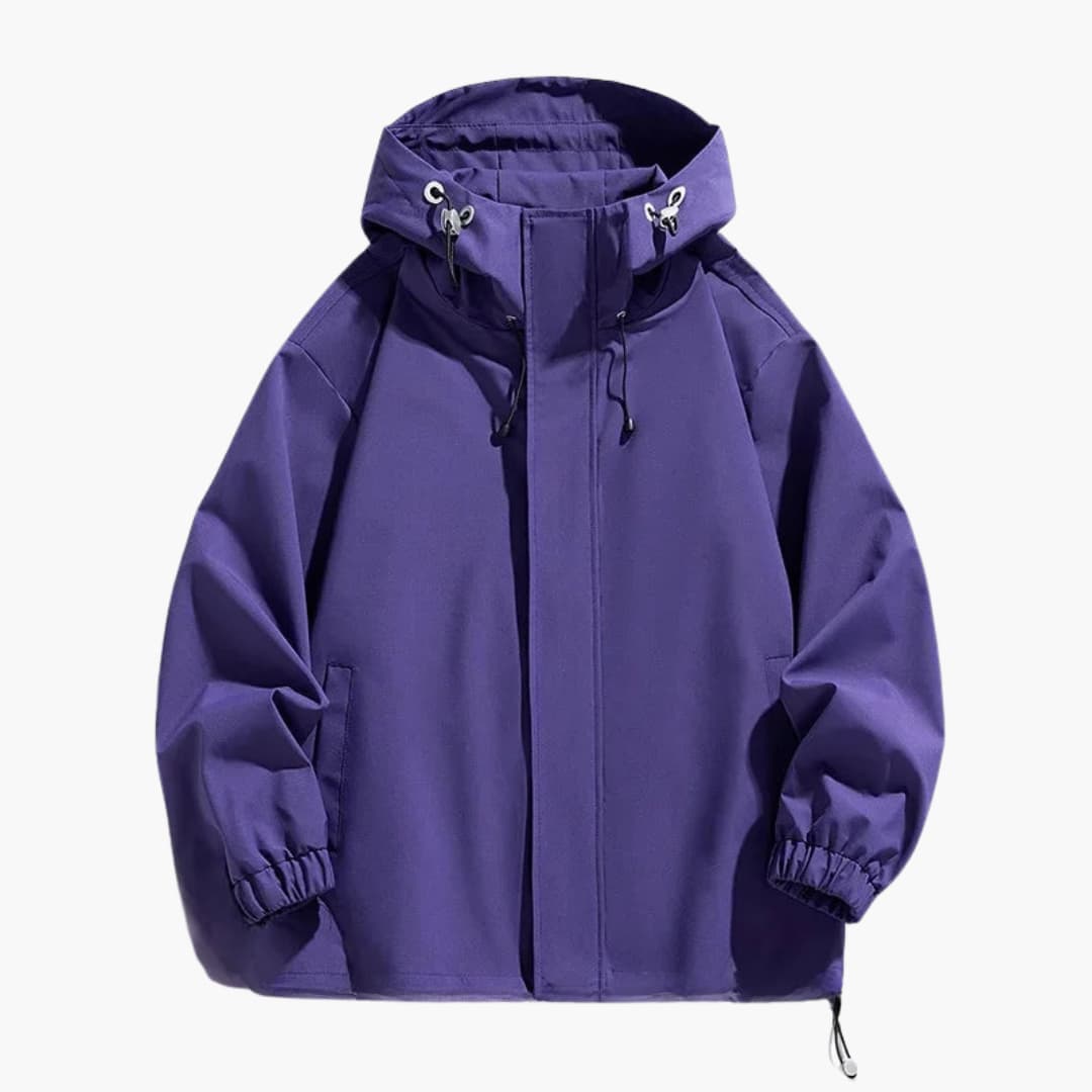 Herren Skijacke mit Kapuze und elastischem Saum