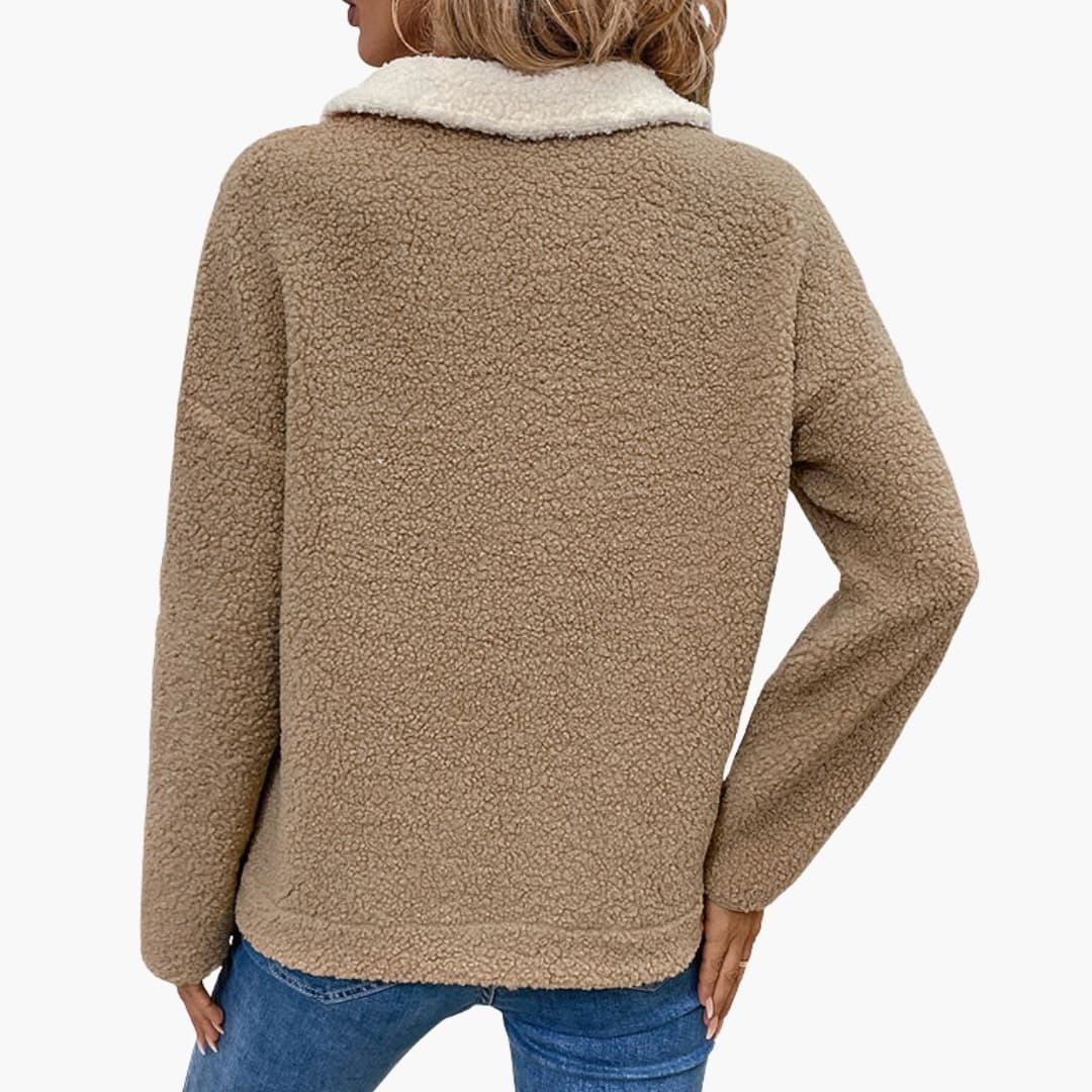 Damen Fleecepullover mit tasche