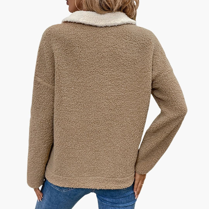 Damen Fleecepullover mit tasche