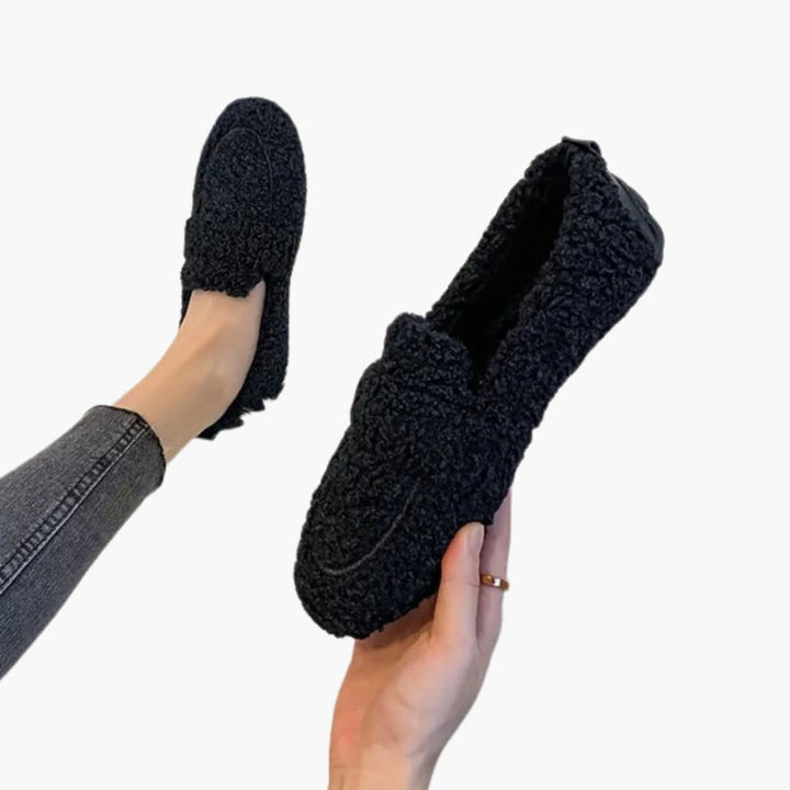 Damen Hausschuhe zum Hineinschlüpfen mit Strukturfläche