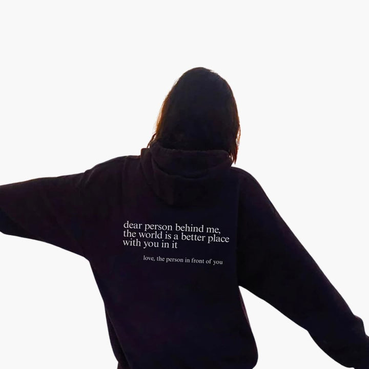 Damen Hoodie mit Rückendruck und Kapuze