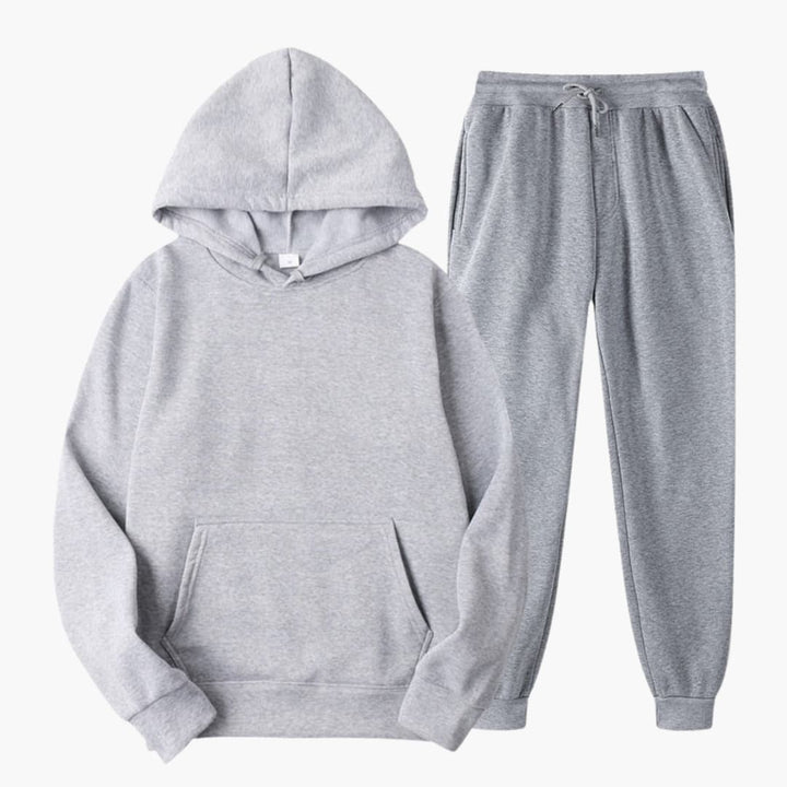 Damen Jogging Set mit Rundhalsausschnitt und Rippbund