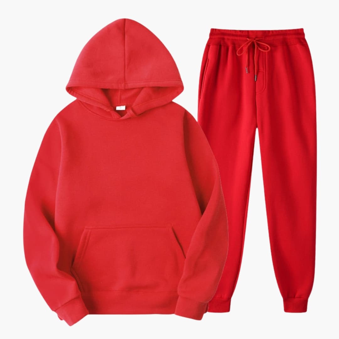 Damen Jogging Set mit Rundhalsausschnitt und Rippbund