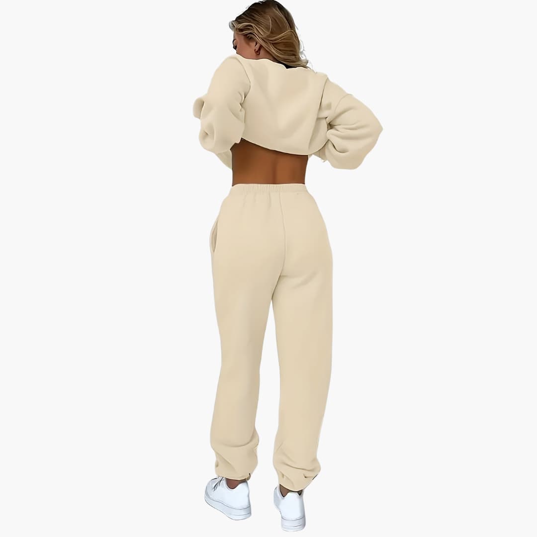 Damen Jogginganzug mit Herzprint und Relaxed Fit