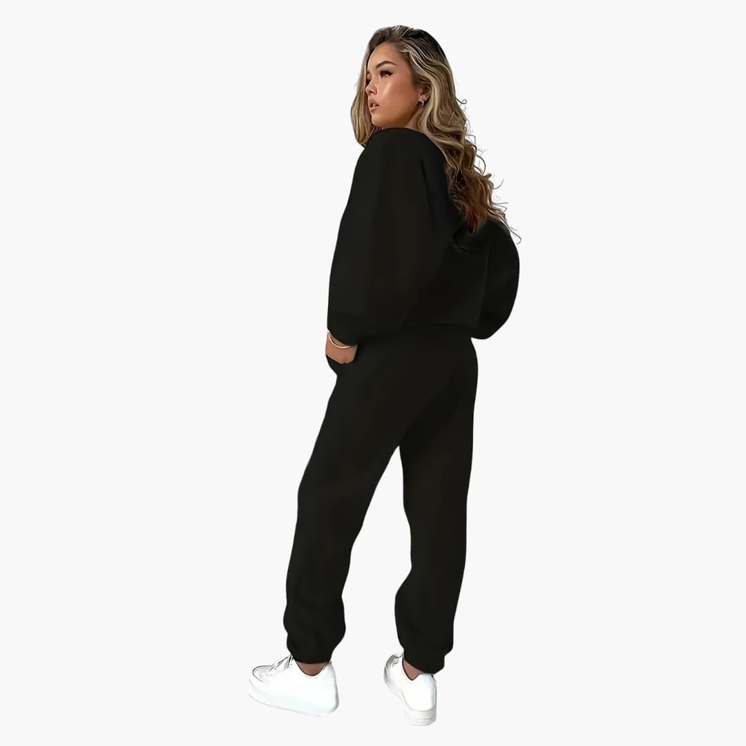 Damen Jogginganzug mit Herzprint und Relaxed Fit