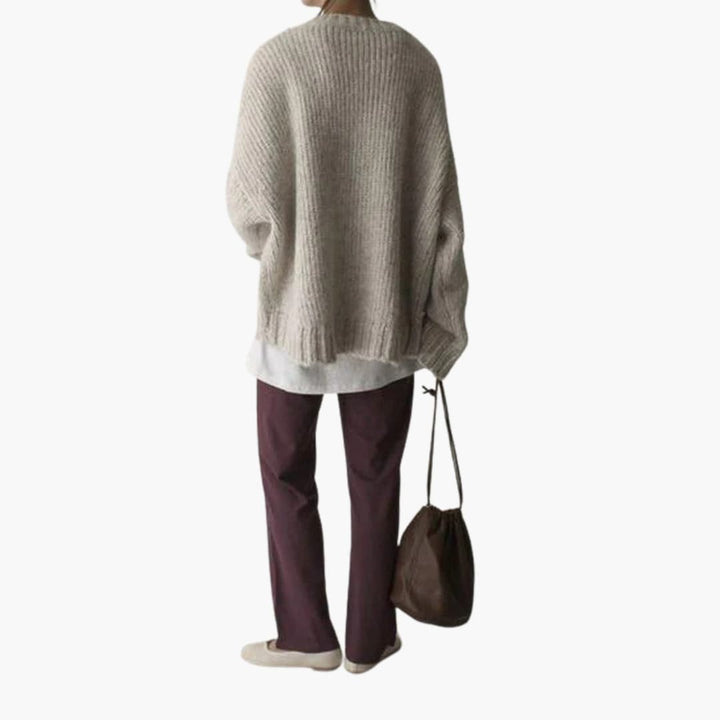 Damen Oversize Pullover mit Strukturiertem Strick