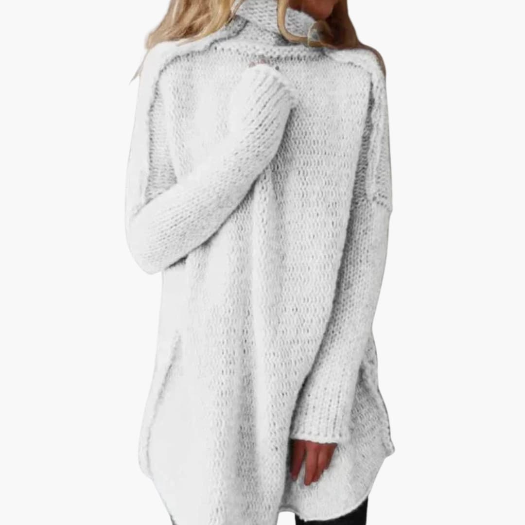 Damen Pullover mit Rundhals und weiter Passform