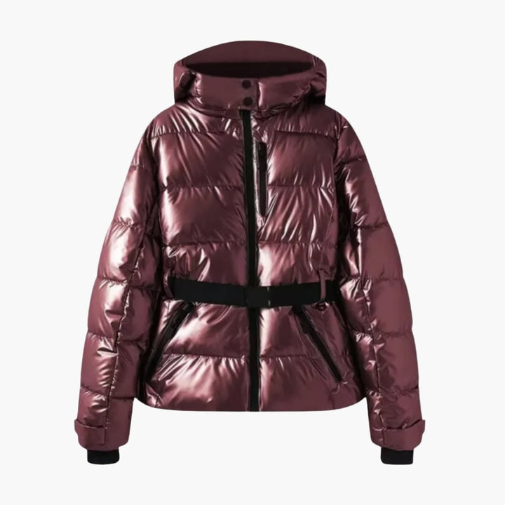 Damen Steppjacke mit Kapuze und Reißverschlusstaschen