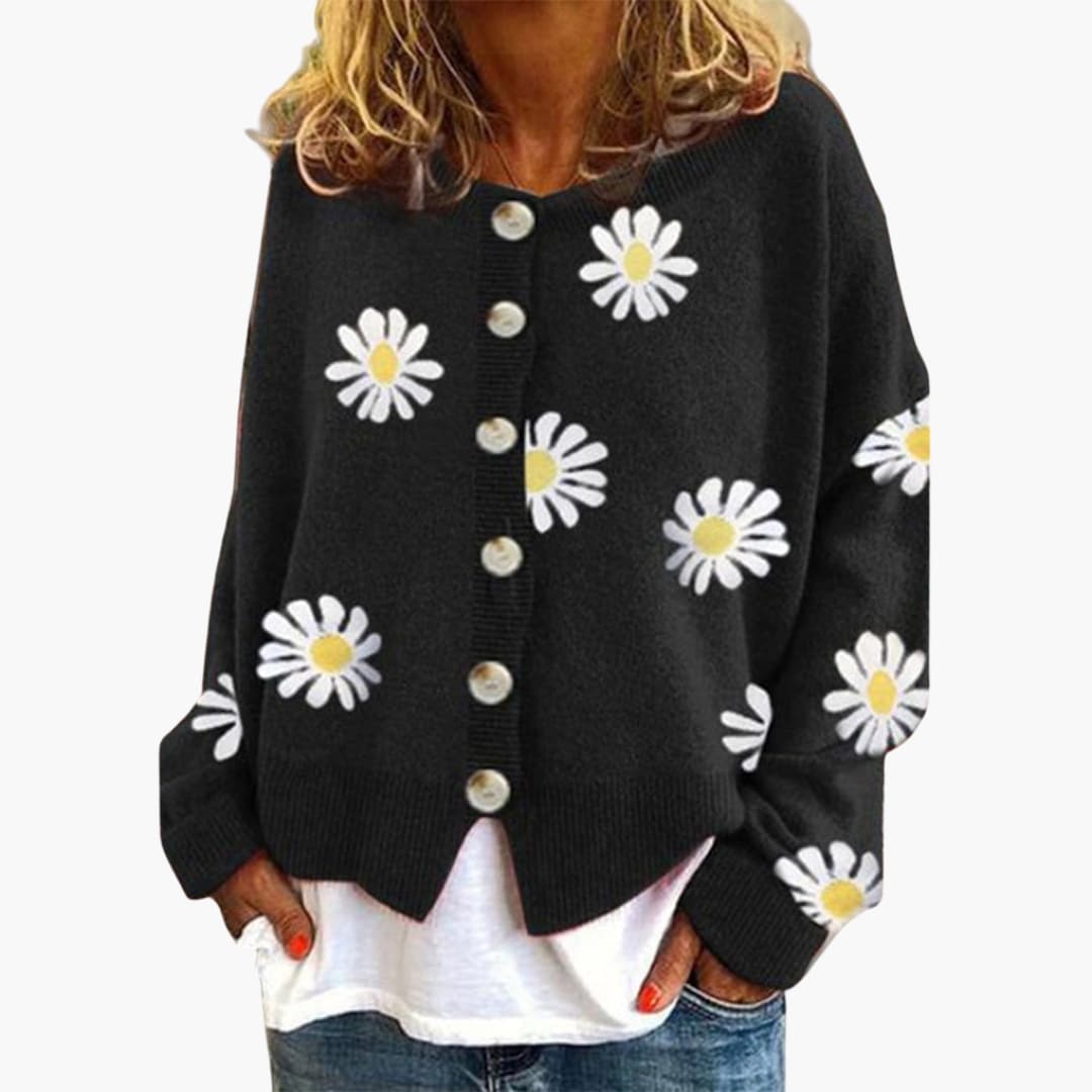 Damen Strickjacke mit Knopfverschluss