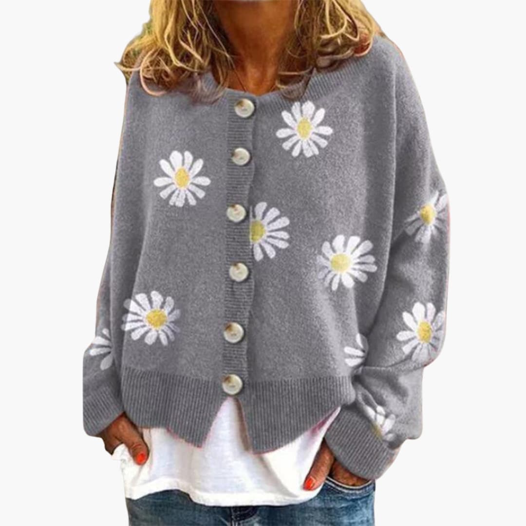 Damen Strickjacke mit Knopfverschluss