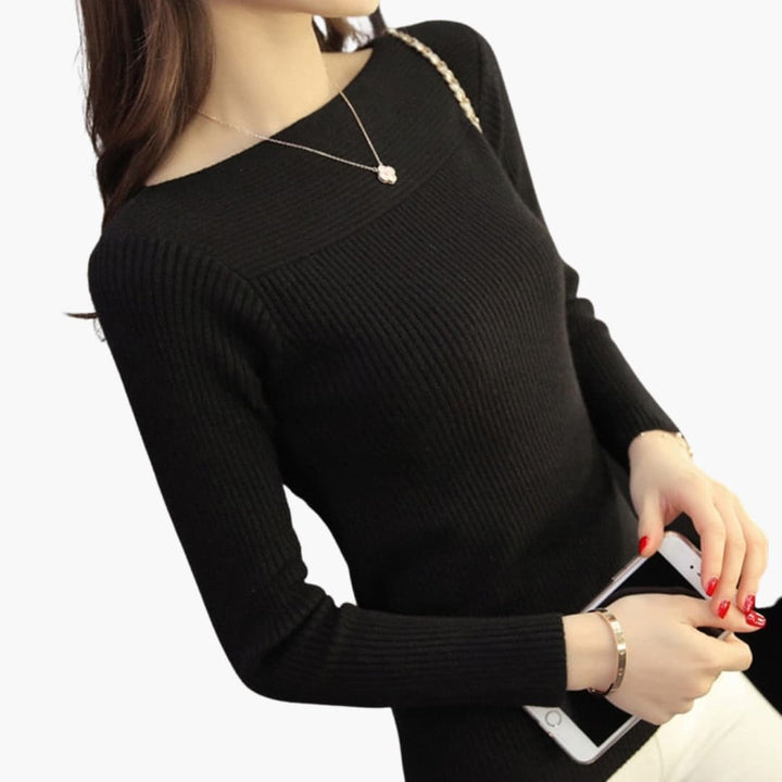 Damen Strickpullover mit langen Ärmeln