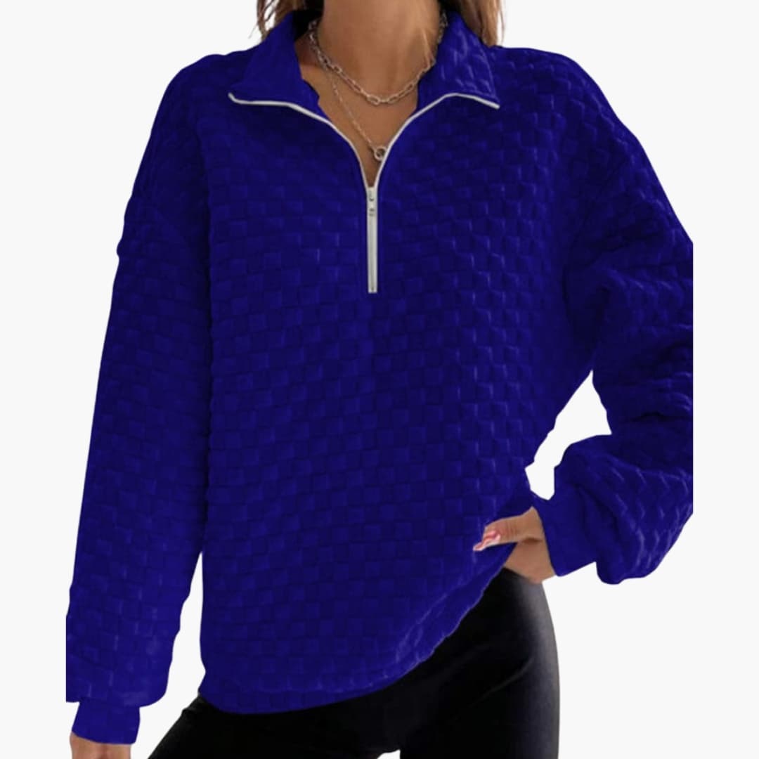 Damen Strickpullover mit strukturierter Oberfläche