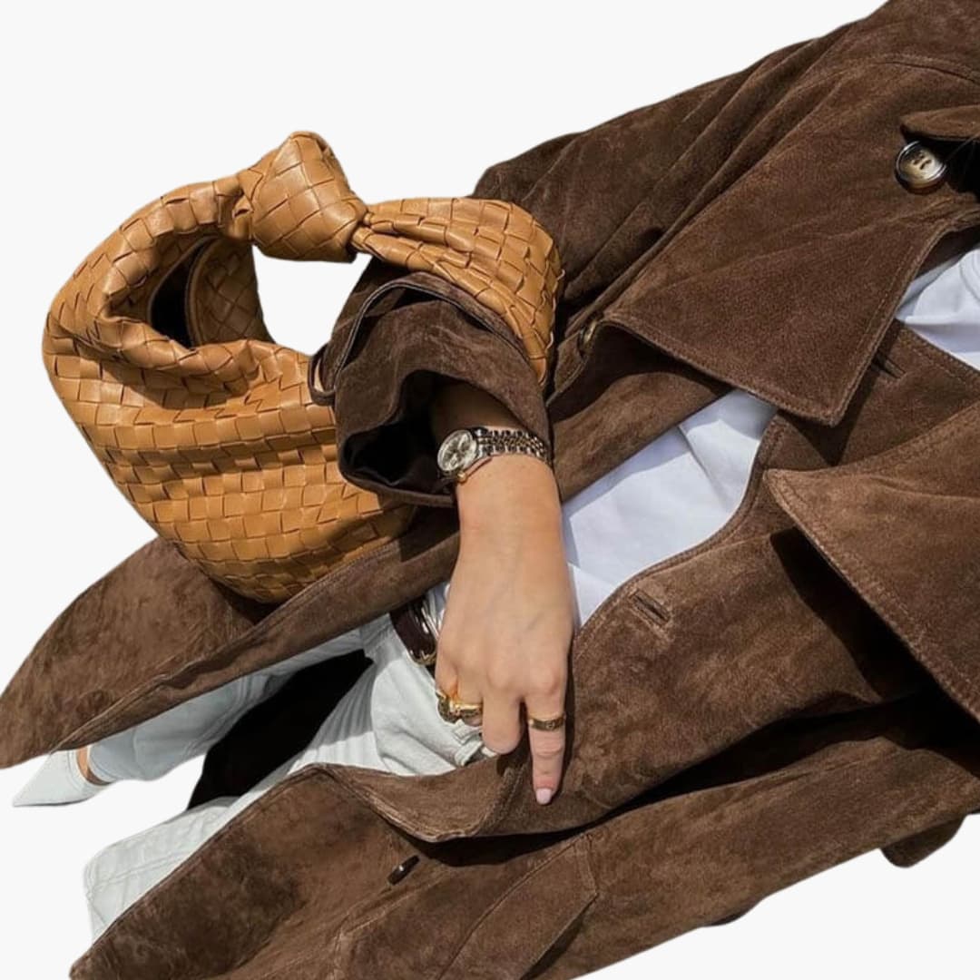 Damen Trenchcoat mit Reverskragen und Bindegürtel