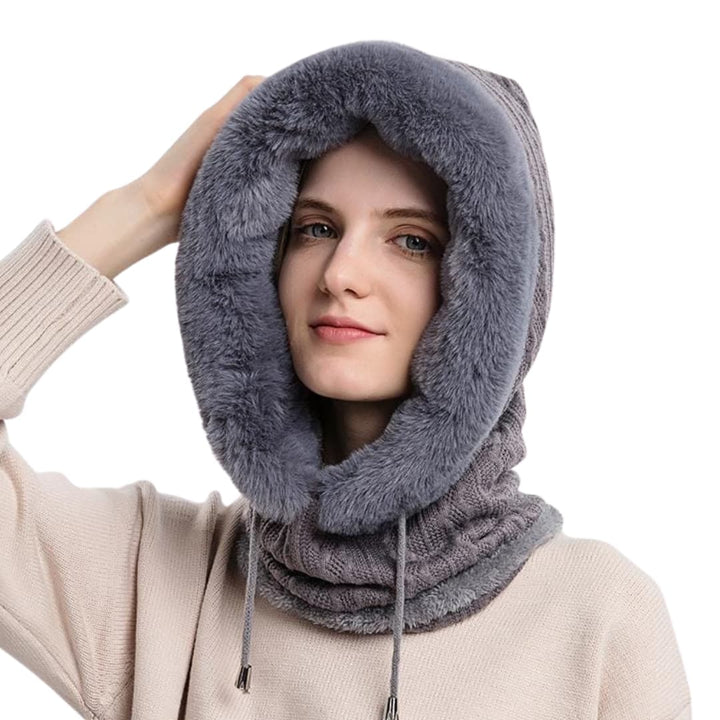 Damen Winter Set mit Strickmütze und passender Maske